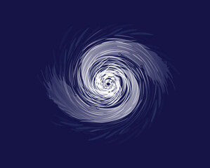 Hurricane funnel. Cyclonic weather whirlpool of climatic vortices with catastrophic destruction and natural vector anomalies