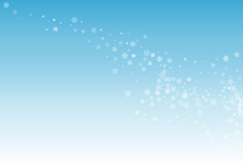 Fototapeta premium Silver Snowflake Vector Blue Background. Abstract