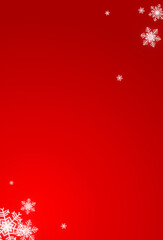 Fototapeta na wymiar Silver Snowflake Vector Red Background. New Gray