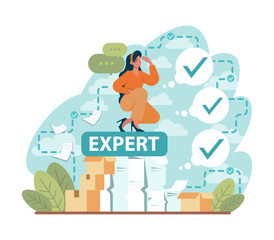 Expert concept. Professional business adviser provides solutions