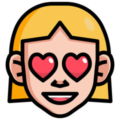 WOMAN filled outline icon
