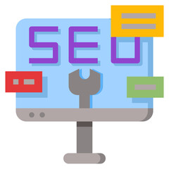 SEAECH OPTIMIZATION flat icon