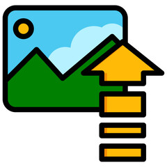 UPLOAD1 filled outline icon