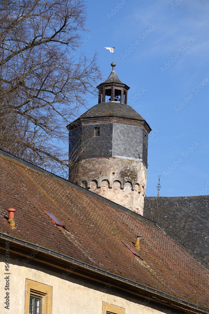 Sticker turm des schlosses fuerstenau in michelstadt