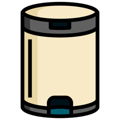 TRASH filled outline icon
