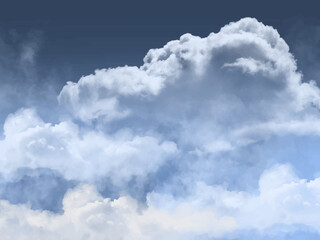 Obraz premium several clouds on a dark background