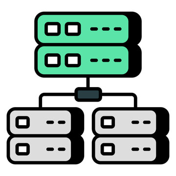An icon design of server network 