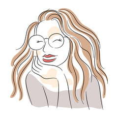 Vector vintage woman Designed on white background for card decoration, T-shirt design, pocket pattern, fashion, Digital print, Woman's Day, Clothes patterns, scrapbook, Canvas print  and more.