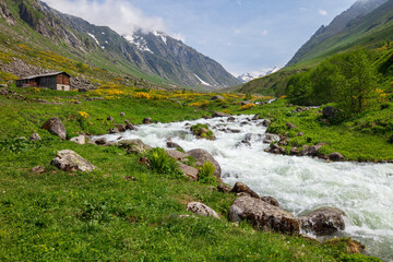 A beautiful landscape from the Elevit uplands of Rize in Black Sea region of Turkey. 