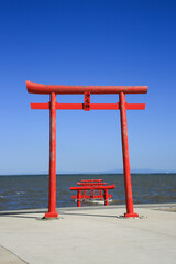 佐賀県太良町　大魚神社の海中鳥居
