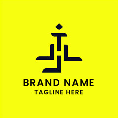 J Letter Initial Logo Design, Vector Template