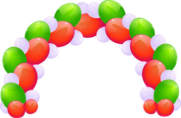 Helium balloons bunch arches