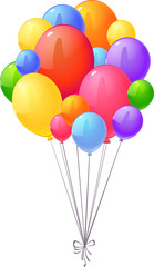 Helium balloons bunch arches