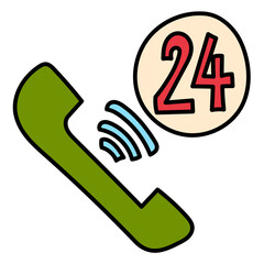 24 HOURS20 filled outline icon