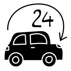 24 HOURS24 glyph icon