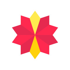 Star flower symbol. Star Logo Template. Editable Shape Logo Template