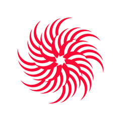 Wind Spinner Symbol. Editable Shape Logo Template