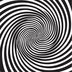 Black and white swirl spiral circle