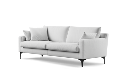 Modern sofa on isolated white background. Furniture for the modern interior, minimalist design.