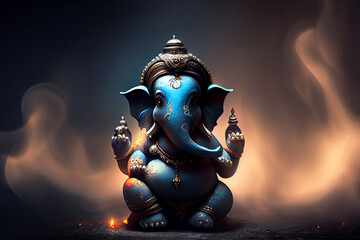 Lord Ganesha with Blured bokhe background