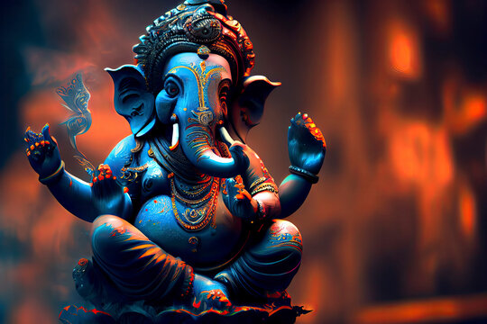Lord Ganesha with Blured bokhe background