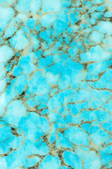Turquoise marble with gold cracks. Watercolor background design. Generative AI
