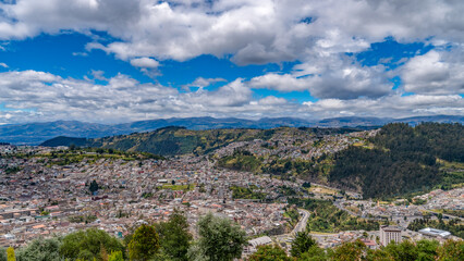 Fototapeta na wymiar Quito, the capital of the South American country Ecuador 