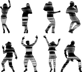 Vector sketch of people dancing