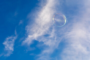 Bubble floating in the air