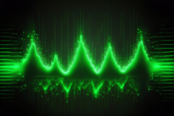 Sound wave. Equalizer pattern. Abstract digital waveform. generative ai