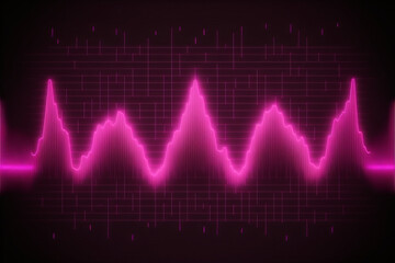 Fototapeta premium Sound wave. Equalizer pattern. Abstract digital waveform. generative ai