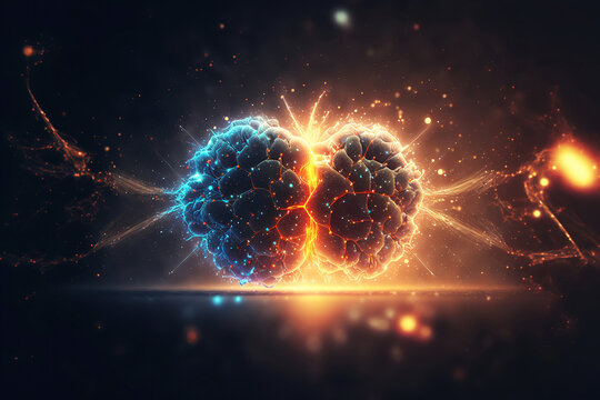 colorful explosion energy on black background