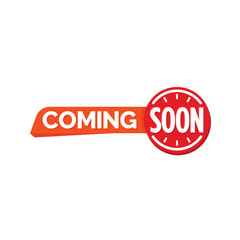 Modern coming soon banner design template label 