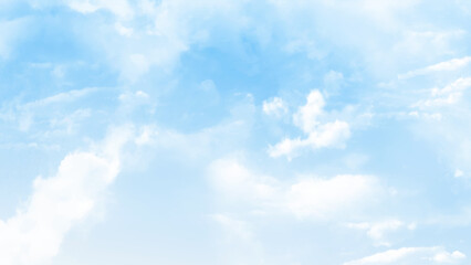 Blue sky and clouds. Summer air background. Blue sky, white clouds , background, For retouching a white sky .