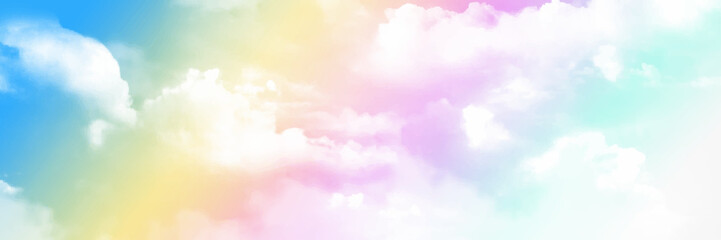 Colorfull sky abstract background in panorama view
