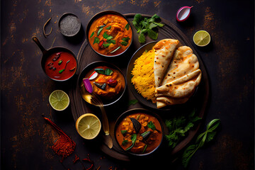 Indian food Curry butter chicken
