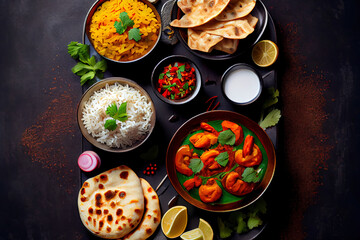 Obraz na płótnie Canvas Healthy Indian food Curry butter chicken