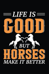 Obraz premium horse t shirt design concept