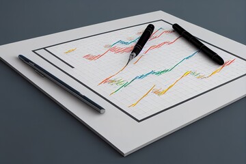 business graph finance charts with growth financial data concept or investment market profit bar and stock market technology currency report