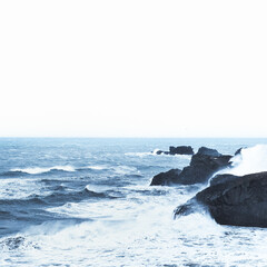 Dyrhólaey  Aussicht Black Sand Beach Küste in Island im Winter