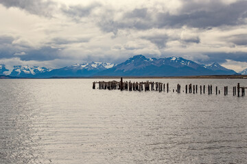 Lake landscape in Patagonia Argentina