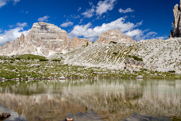 Bergsee in Südtirol Dolomiten
