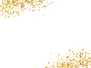 Gold Glitter sprinkles shiny frame