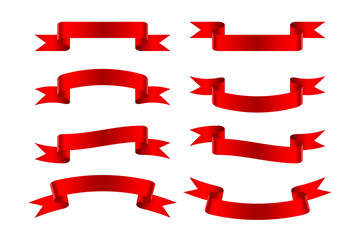 赤いリボンのイラスト