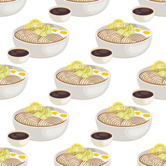 Sushi seamless pattern, Asian Food, Japanese sushi background	
