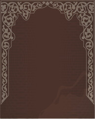 Paper template or background decorated with batik ornaments in the form of doorstops and line and dot elements