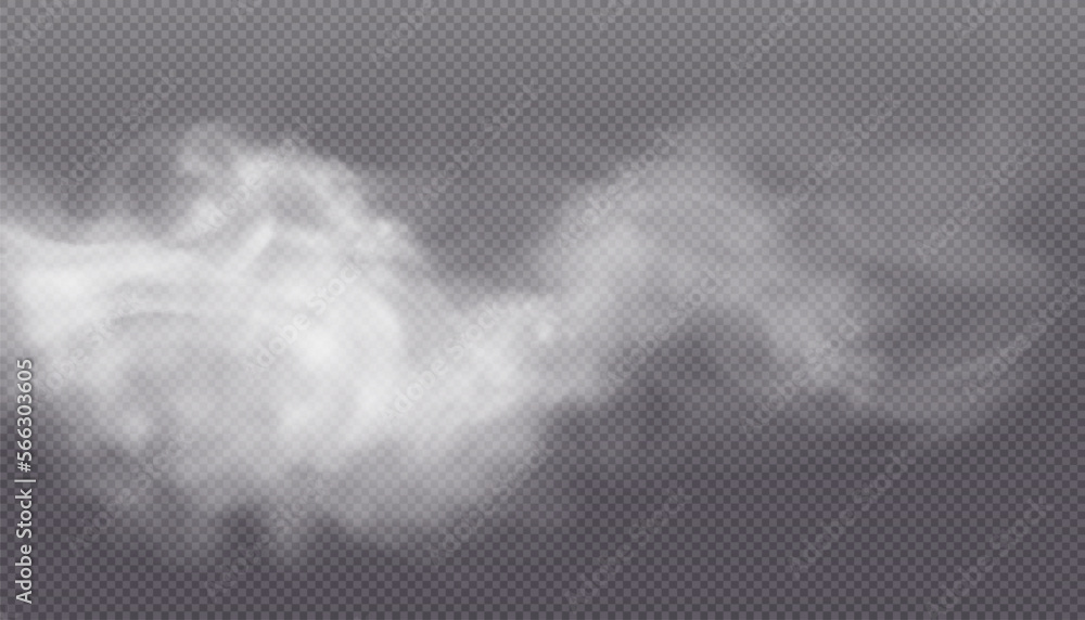 Poster translucent smoke isolated on a transparent background. steam effect special effect. vector texture 