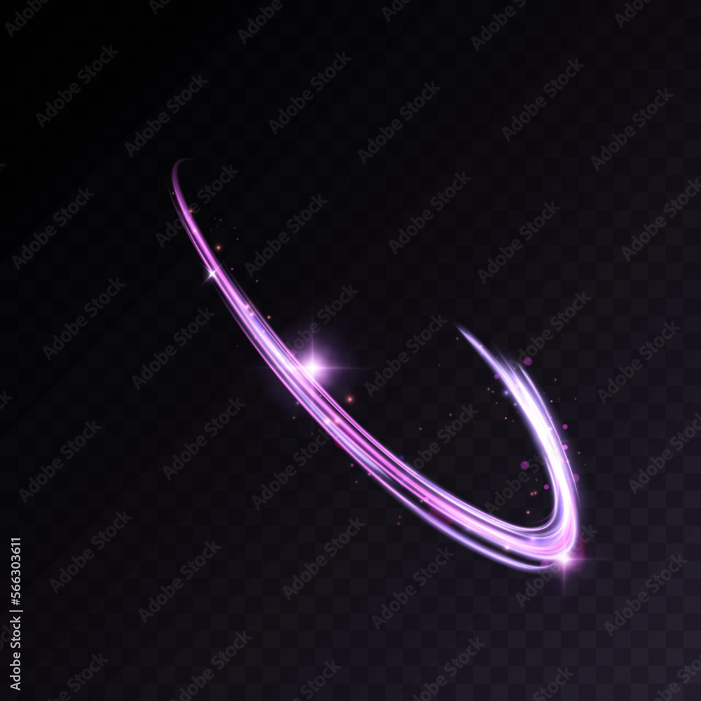 Aufkleber abstract bright blue round neon light line easy editable for web design and vector illustration.