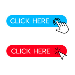 Click here icon vector design for website, label, banner, sticker, design template and logo.