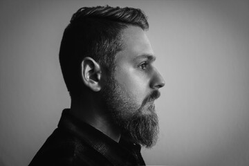 schwarz weiss im Profil